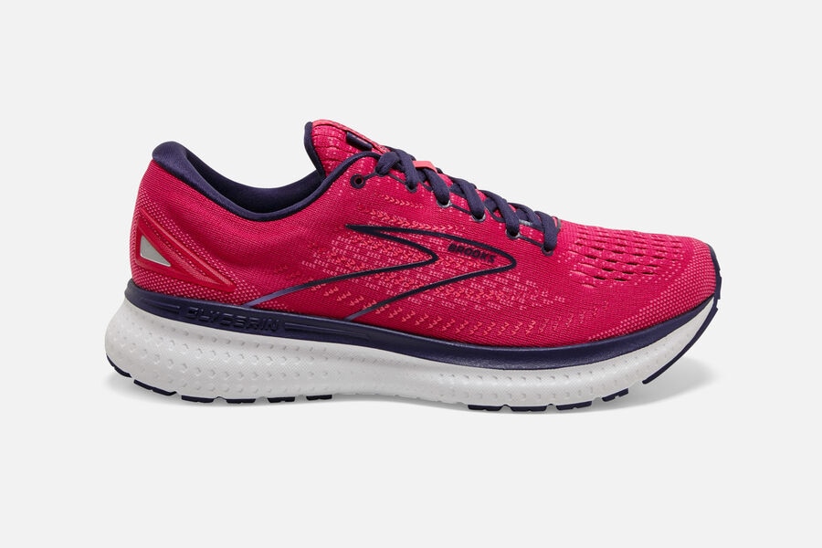 Brooks Running Shoes - Glycerin 19 Road Womens - Red/Black - AOV-087915